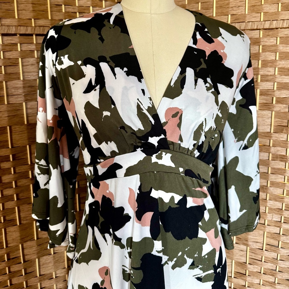 NWT Veronica M Sonora kimono sleeve dress L - Picture 3 of 13